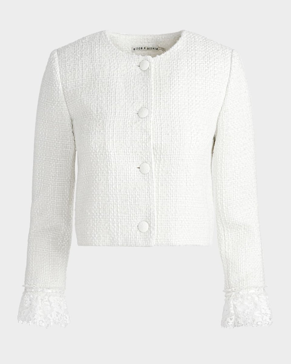 Millie Ruffle-Sleeve Box Jacket